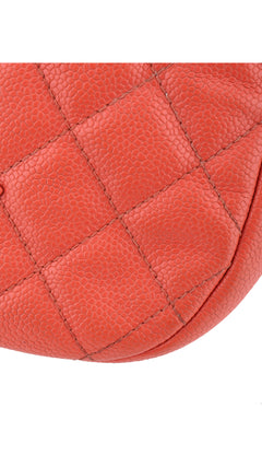 Chanel Shoulder Bag Cc-Logo - Coral Red