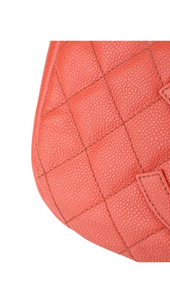 Chanel Shoulder Bag Cc-Logo - Coral Red