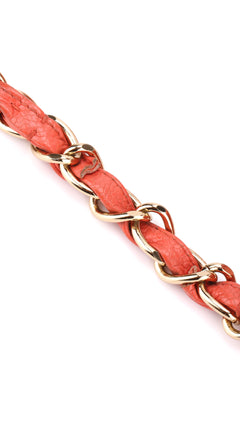 Chanel Shoulder Bag Cc-Logo - Coral Red