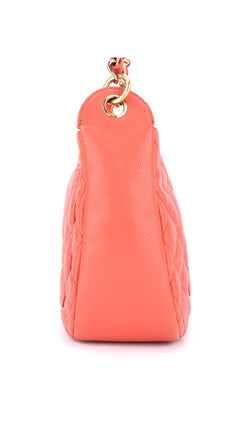 Chanel Shoulder Bag Cc-Logo - Coral Red