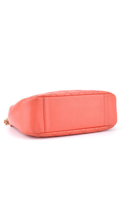 Chanel Shoulder Bag Cc-Logo - Coral Red