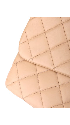Chanel Single Flap Bag - Beige
