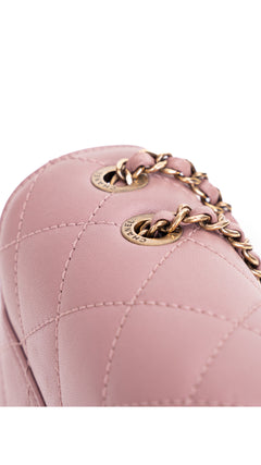 Chanel Single Flap Bag CC - Pink