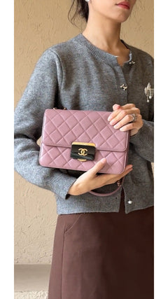 Chanel Single Flap Bag CC - Pink