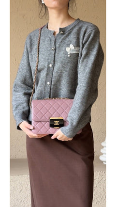 Chanel Single Flap Bag CC - Pink