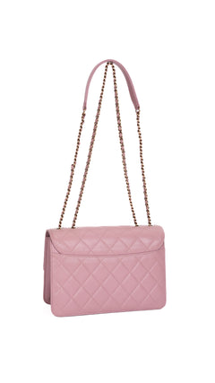 Chanel Single Flap Bag CC - Pink