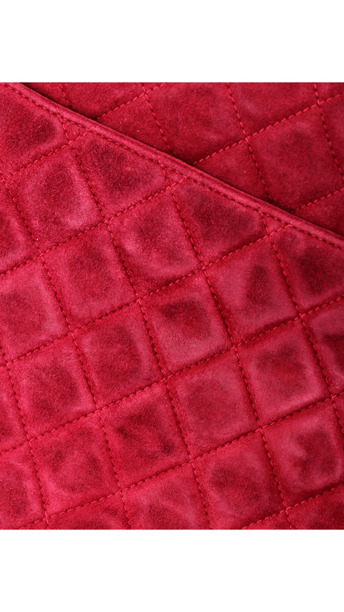 Chanel Single Flap Shoulder Bag Suede - Red