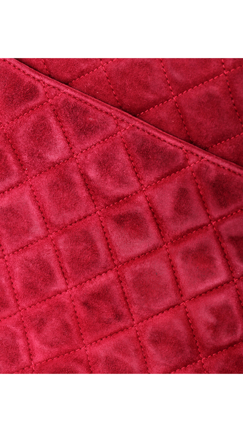 Chanel Single Flap Shoulder Bag Suede - Red