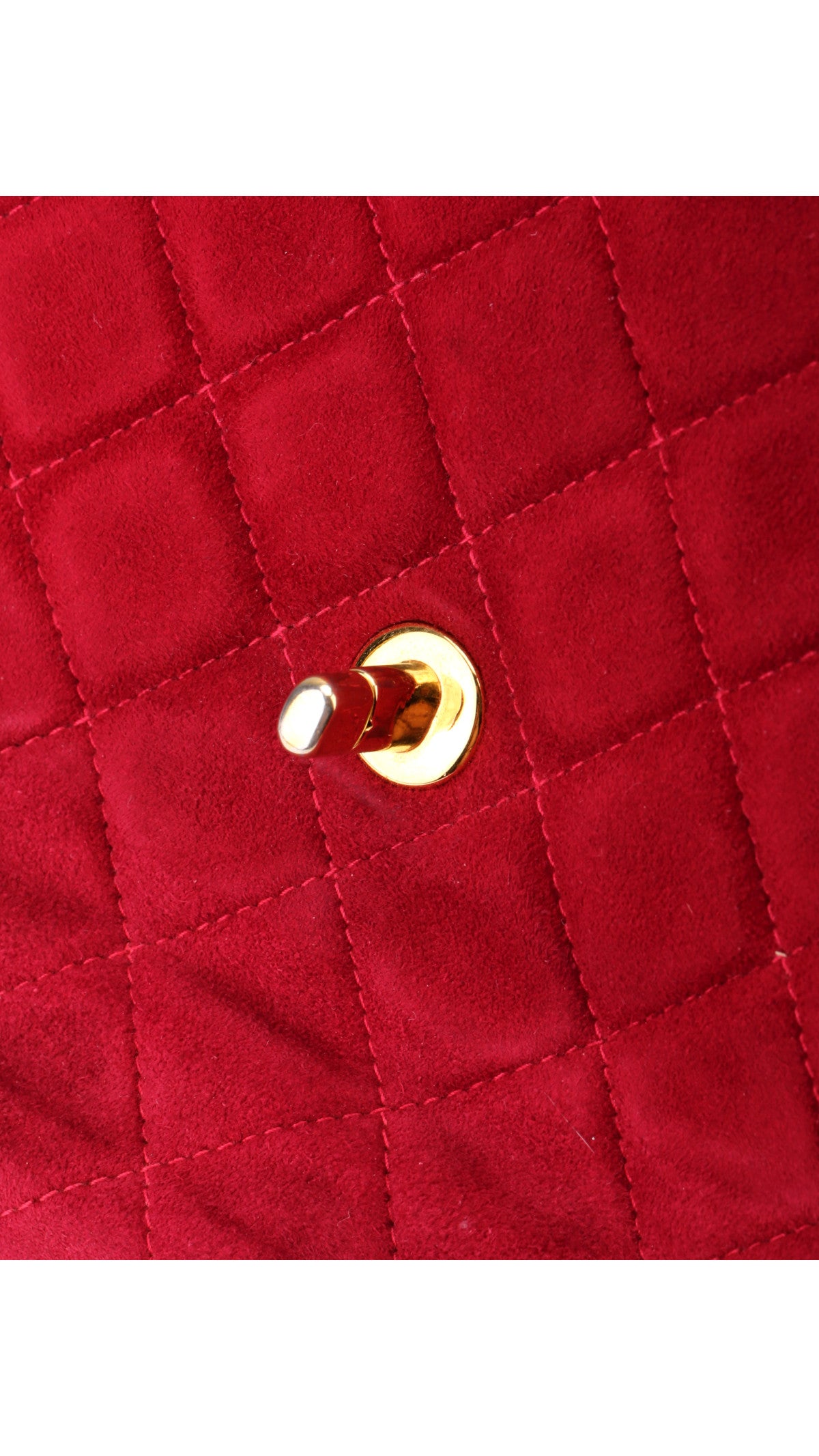 Chanel Single Flap Shoulder Bag Suede - Red