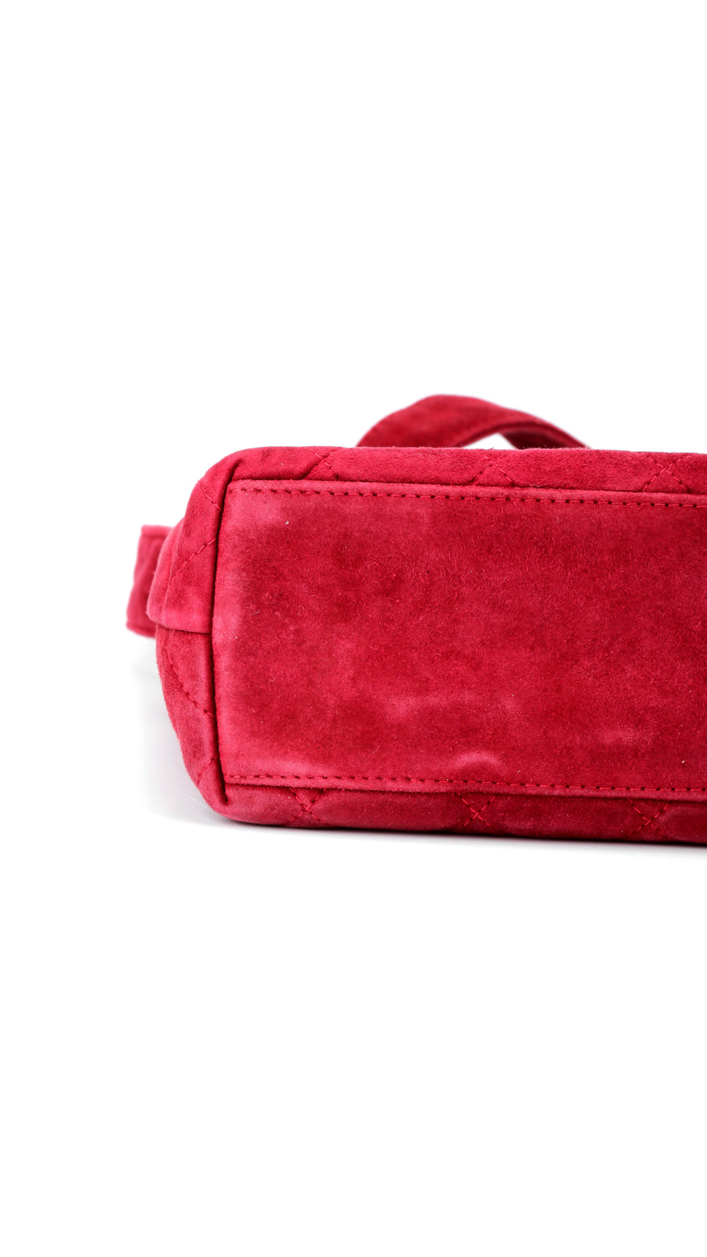 Chanel Single Flap Shoulder Bag Suede - Red