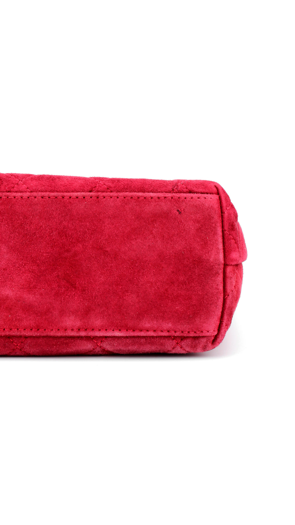 Chanel Single Flap Shoulder Bag Suede - Red