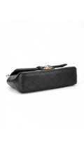 Chanel Single Flap Shoulder Bag - Light Blue/Black