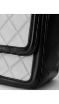 Chanel Single Flap Shoulder Bag - Light Blue/Black