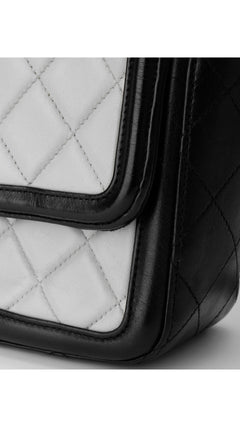 Chanel Single Flap Shoulder Bag - Light Blue/Black