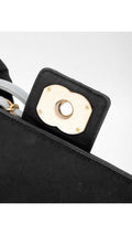Chanel Single Flap Shoulder Bag - Light Blue/Black