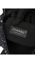 Chanel Tweed Pearl Single Flap Bag Mini - Black