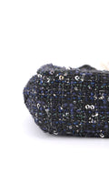 Chanel Tweed Pearl Single Flap Bag Mini - Black