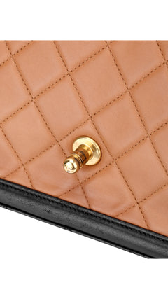 Chanel Two Tone Flap Bag - Beige