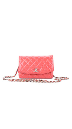 Chanel Wallet On Chain Quilted Flap Bag - Pink
