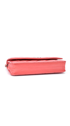 Chanel Wallet On Chain Quilted Flap Bag - Pink