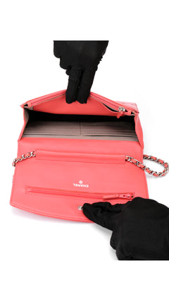 Chanel Wallet On Chain Quilted Flap Bag - Pink