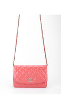 Chanel Wallet On Chain Quilted Flap Bag - Pink