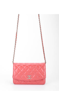 Chanel Wallet On Chain Quilted Flap Bag - Pink