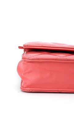 Chanel Wallet On Chain Quilted Flap Bag - Pink