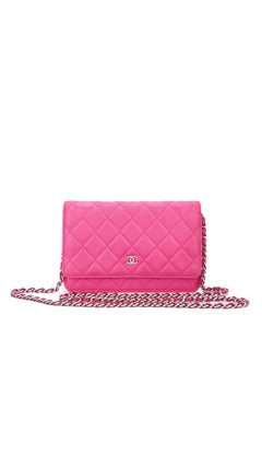 Chanel Wallet On Chain Quilted Flap Bag - Pink