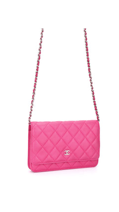 Chanel Wallet On Chain Quilted Flap Bag - Pink