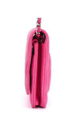 Chanel Wallet On Chain Quilted Flap Bag - Pink