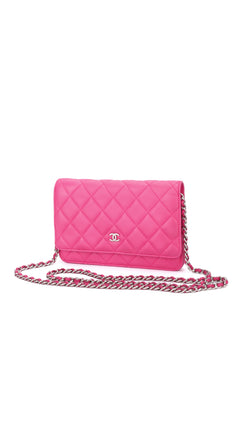 Chanel Wallet On Chain Quilted Flap Bag - Pink