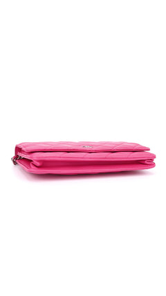 Chanel Wallet On Chain Quilted Flap Bag - Pink