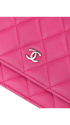 Chanel Wallet On Chain Quilted Flap Bag - Pink