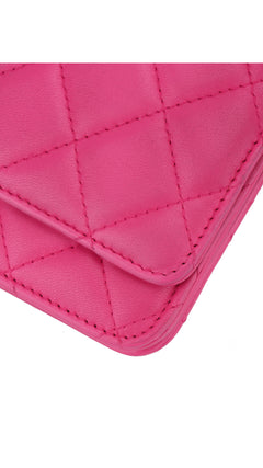 Chanel Wallet On Chain Quilted Flap Bag - Pink