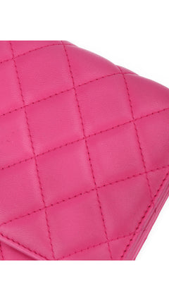 Chanel Wallet On Chain Quilted Flap Bag - Pink
