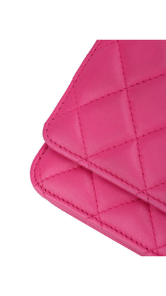Chanel Wallet On Chain Quilted Flap Bag - Pink