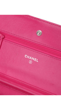 Chanel Wallet On Chain Quilted Flap Bag - Pink