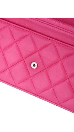 Chanel Wallet On Chain Quilted Flap Bag - Pink