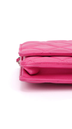 Chanel Wallet On Chain Quilted Flap Bag - Pink