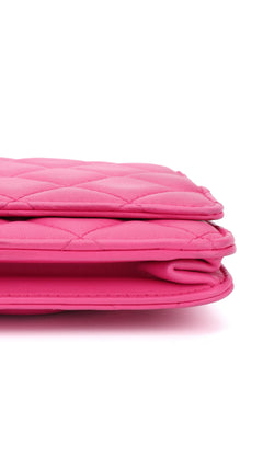 Chanel Wallet On Chain Quilted Flap Bag - Pink