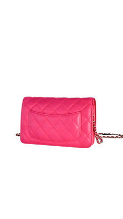 Chanel Wallet On Chain Quilted Flap Bag - Pink