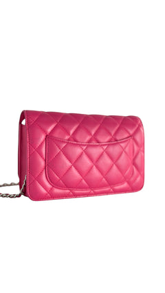 Chanel Wallet On Chain Quilted Flap Bag - Pink