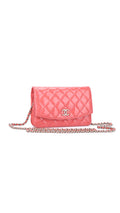 Chanel Wallet On Chain Quilted Flap Bag - Pink