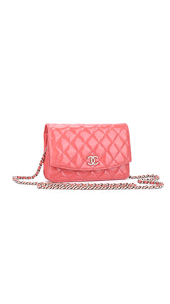 Chanel Wallet On Chain Quilted Flap Bag - Pink