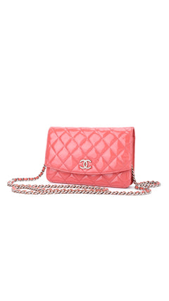 Chanel Wallet On Chain Quilted Flap Bag - Pink