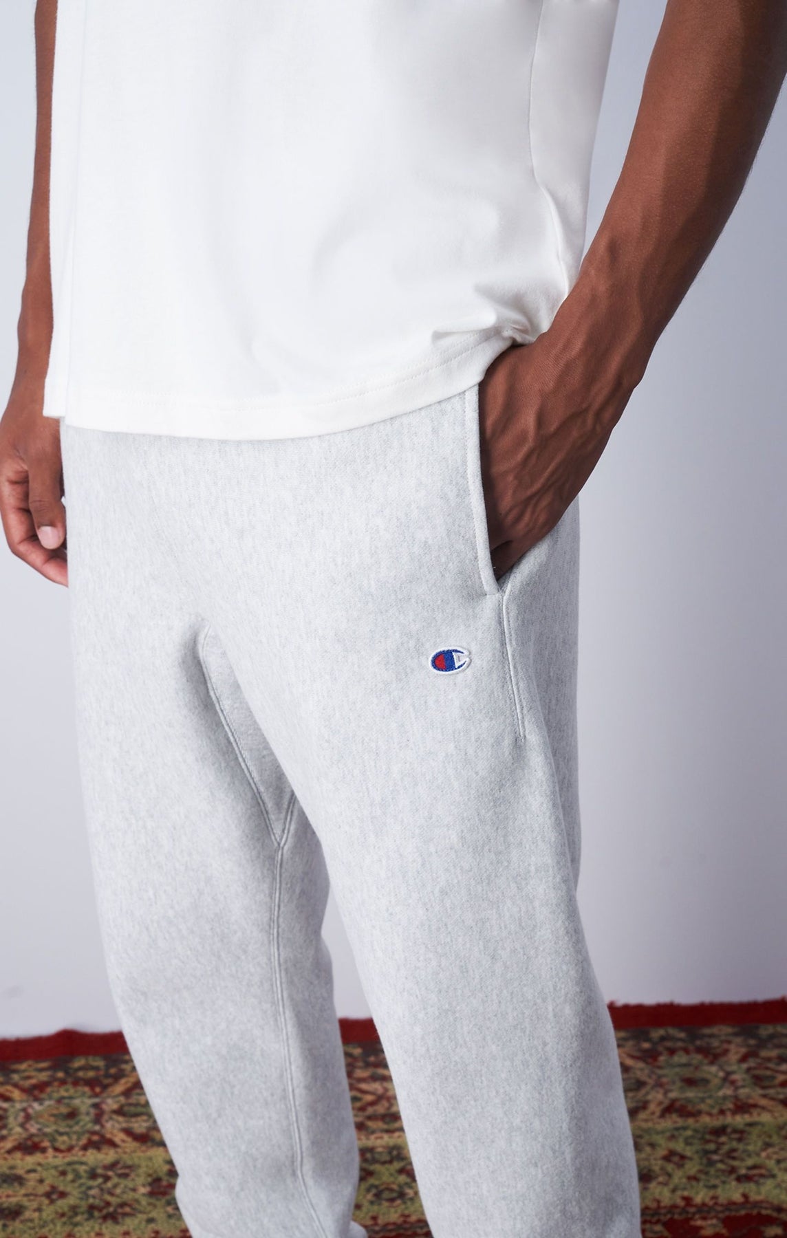 Elastic Cuff Pants - Light Grey
