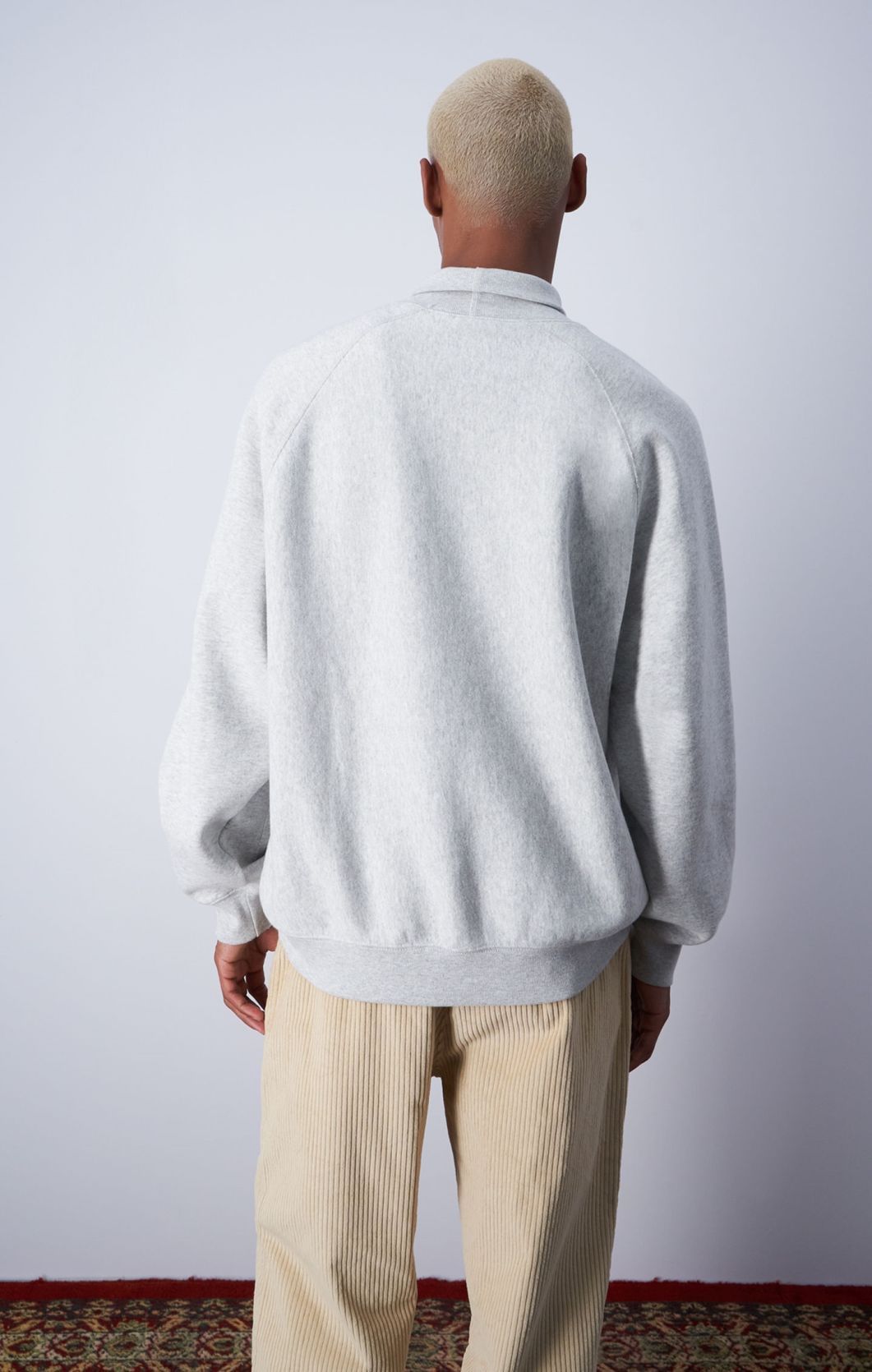 High Neck Sweatshirt - Light Grey