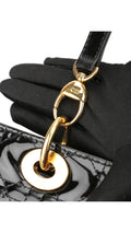 Dior Lady Dior Patent Shoulder Bag - Black