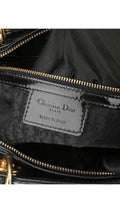 Dior Lady Dior Patent Shoulder Bag - Black